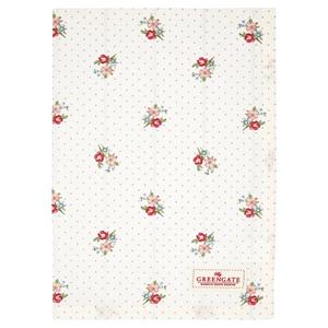 GreenGate Geschirrtuch Eja White Blumen 50 x 70 cm