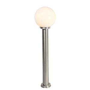 Qazqa Moderne Buitenlamp Paal Staal Rvs 100 Cm - Sfera