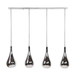 Hoyz Collection Hoyz - Hanglamp met 4 lampen - Serie Silver Drop - Handgeblazen glas