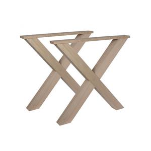 Furniture Legs Europe Set houten X tafelpoten 72 cm (koker 8 x 8)