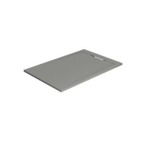 Balmani Andes douchebak 120 x 80 cm solid surface steengrijs mat