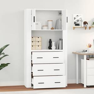 VIDAXL Highboard Hochglanz-weiß Holzwerkstoff