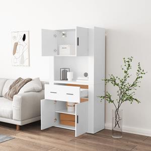 VIDAXL Highboard Weiß Holzwerkstoff