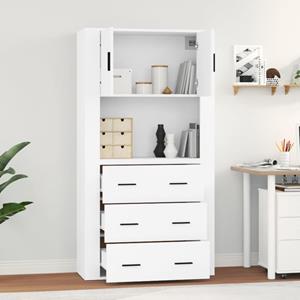 VIDAXL Highboard Weiß Holzwerkstoff