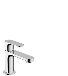 Hansgrohe Rebris S Einhebel-Waschtischmischer 80 CoolStart mit Ablaufgarnitur aus Kunststoff, 72586000