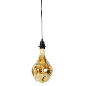 QAZQA Hanglamp zwart dimbaar incl. LED spiegel goud dimbaar - Cava Luxe