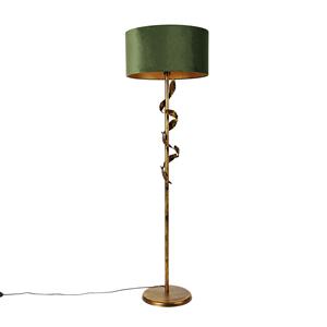 QAZQA Vloerlamp linden - Groen - Klassiek | Antiek - D 50cm