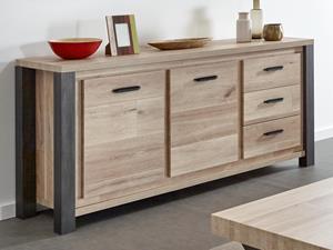 Mobistoxx Dressoir TRAMO 2 deuren 3 lades 184 cm oude eik