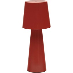 Kave Home  Arenys grote tafellamp met rood geschilderde afwerking