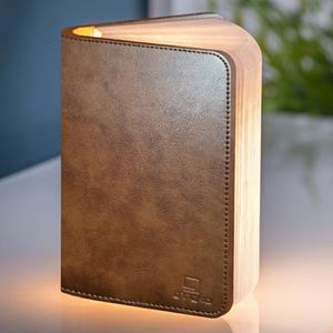 Gingko Mini Smart Booklight Lamp Leer - Oplaadbaar - Bruin