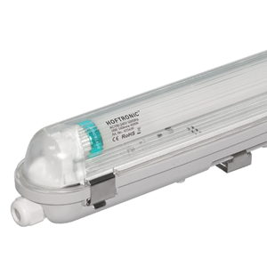 HOFTRONIC™ - LED T8 Feuchtraum Wannenleuchte IP65 60 cm 4000K 9W 1260lm 140lm/W Inkl. flimmerfreie LED Röhre verlinkbar
