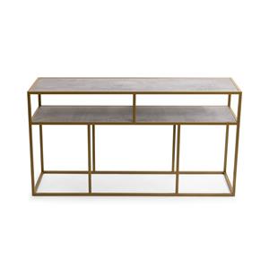 STALUX Side-table Teun 150cm - goud / beton