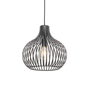 QAZQA Moderne hanglamp zwart 38 cm - Saffira