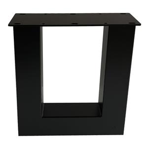 Furniture Legs Europe Set mat zwarte U tafelpoten 43 cm (koker 8 x 8)