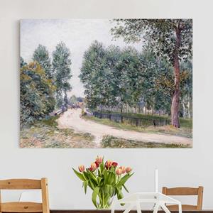 Klebefieber Leinwandbild Kunstdruck Alfred Sisley - Die Straße nach Saint-Mammes