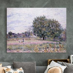 Klebefieber Leinwandbild Kunstdruck Alfred Sisley - Walnussbäume im Abendlicht