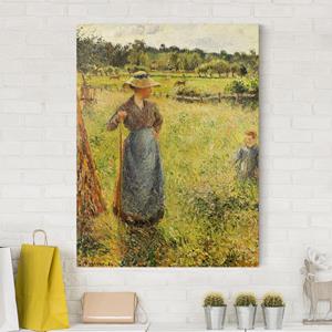 Klebefieber Leinwandbild Kunstdruck Camille Pissarro - Die Heumacherin