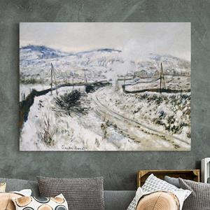 Klebefieber Leinwandbild Kunstdruck Claude Monet - Zug im Schnee