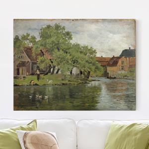 Klebefieber Leinwandbild Kunstdruck Edvard Munch - Fluss Akerselven