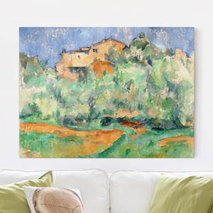 Klebefieber Leinwandbild Kunstdruck Paul Cézanne - Haus auf Anhöhe