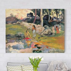 Klebefieber Leinwandbild Kunstdruck Paul Gauguin - Flussufer