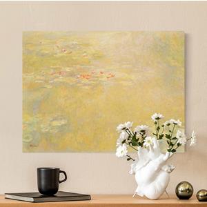 Klebefieber Leinwandbild auf Naturcanvas Claude Monet - Seerosenteich
