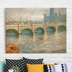 Klebefieber Leinwandbild Kunstdruck Claude Monet - Themsebrücke