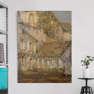 Klebefieber Leinwandbild Kunstdruck Henri Le Sidaner - Häuser zu Füßen der Kirche