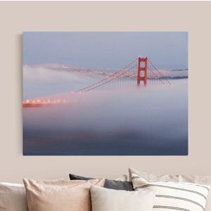 Klebefieber Leinwandbild auf Naturcanvas San Franciscos Golden Gate Bridge