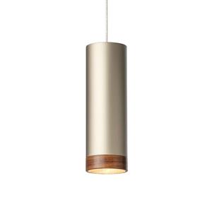 Domus LED hanglamp PHEB, zilverbrons/noten
