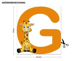 Klebefieber Wandtattoo Kinderzimmer Kinder ABC - Giraffe