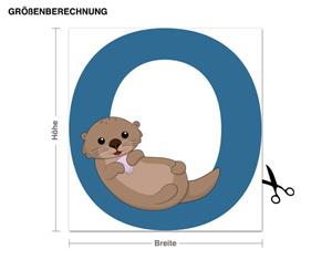Klebefieber Wandtattoo Kinderzimmer Kinder ABC - Otter