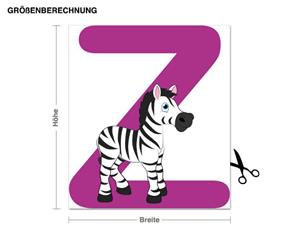 Klebefieber Wandtattoo Kinderzimmer Kinder ABC - Zebra