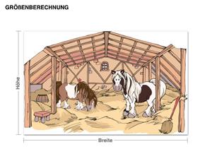 Klebefieber Wandtattoo Kinderzimmer NICI - Horse Club Junior Pferdestall