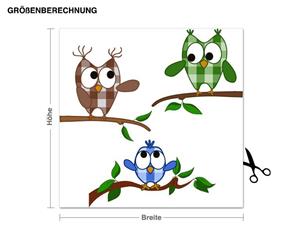 Klebefieber Wandtattoo Kinderzimmer Muster Eulenfamilie