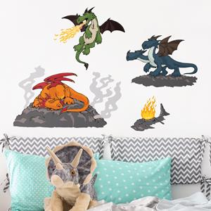 Klebefieber Wandtattoo Kinderzimmer NICI - Drachen Feuer