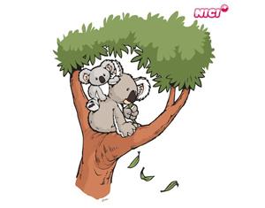 Klebefieber Wandtattoo Kinderzimmer NICI - Wild Friends Koala Joey