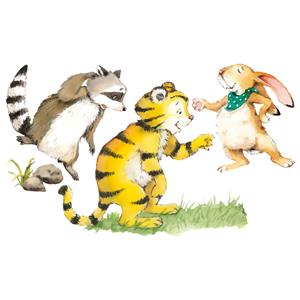 Klebefieber Wandtattoo Kinderzimmer Kleiner Tiger - Freunde Set