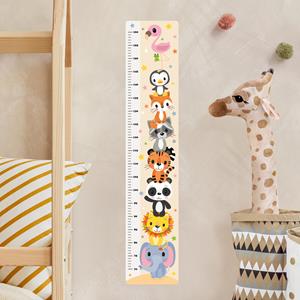 Klebefieber Kindermesslatte Wandtattoo Elefant Löwe Panda Tiger und Co