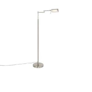 Qazqa Design Vloerlamp Staal Incl. Led Met Touch Dimmer - Notia