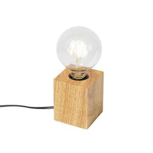 QAZQA Tafellamp bloc - Naturel - Landelijk - L 80mm