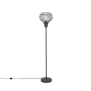 qazqa Moderne Stehlampe schwarz - Sapphira - Schwarz