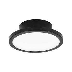 LightMe LED plafondlamp Disk-1 IP44 GX53 zwart 14,7 cm
