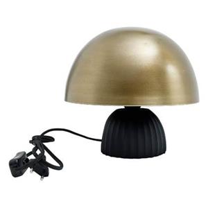 PTMD Seventies Tafellamp - 24 x 24 x 22 cm - Ijzer - Zwart|Goud