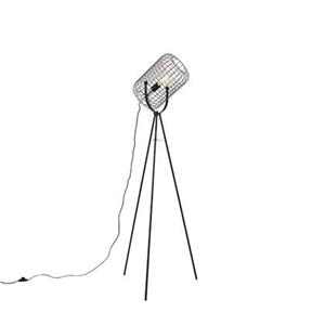 QAZQA Vloerlamp bliss_vefa - Zwart - Industrieel - D 60cm