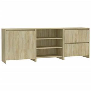 Vidaxl 3-tlg. Sideboard Sonoma-eiche Holzwerkstoff