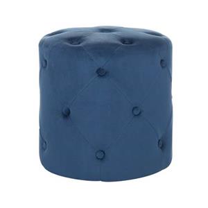 beliani Eleganter Pouf dunkelblau modern Corolla - Blau