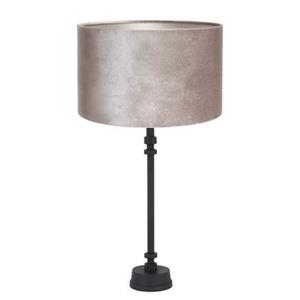 Light & Living Howell tafellamp Ã30 cm zwart met zilveren kap