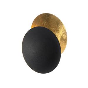 QAZQA Moderne Wandlampe schwarz mit Gold - Sunrise