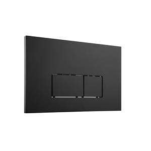 QeramiQ Push Bedieningsplaat - kunststof - rechthoek - dualflush frontbediening - voor Geberit UP320 - set van 2 - mat zwart sw706189